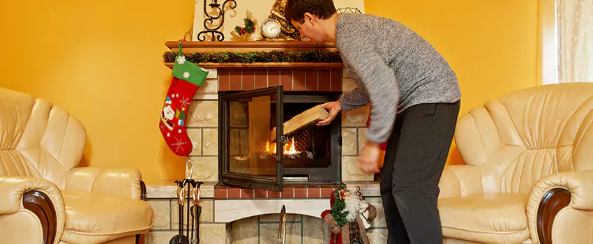 Rusted Metal Fireplace Restoration in Murray, Utah